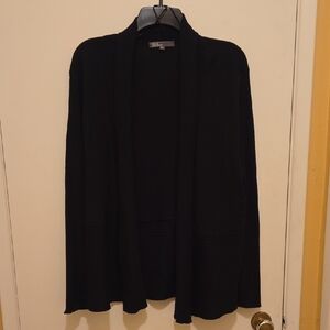 89th & Madison Black Open Front Cardigan
